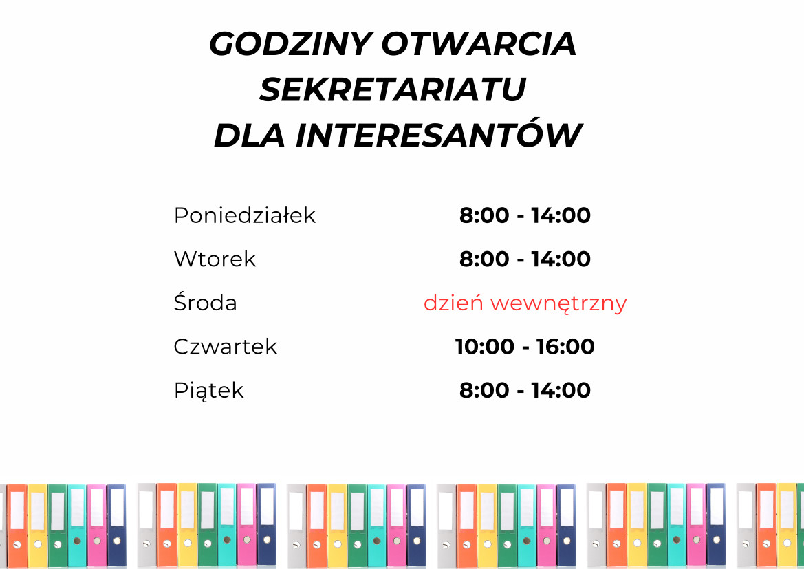 godziny otwarcia sekretariatu