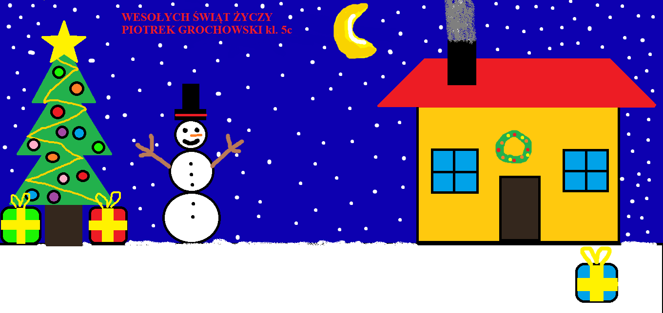 Kartka bożonarodzeniowa w programie graficznym