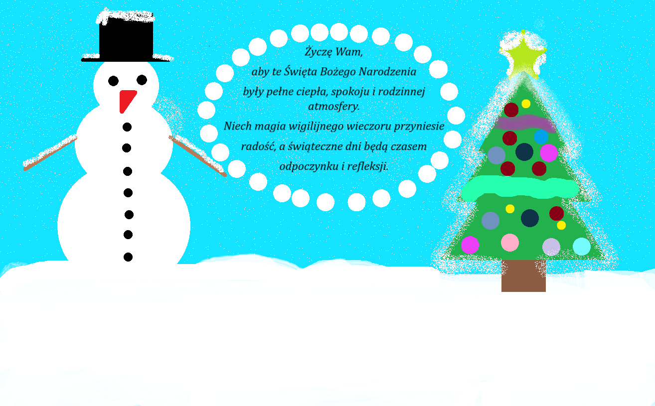 Kartka bożonarodzeniowa w programie graficznym